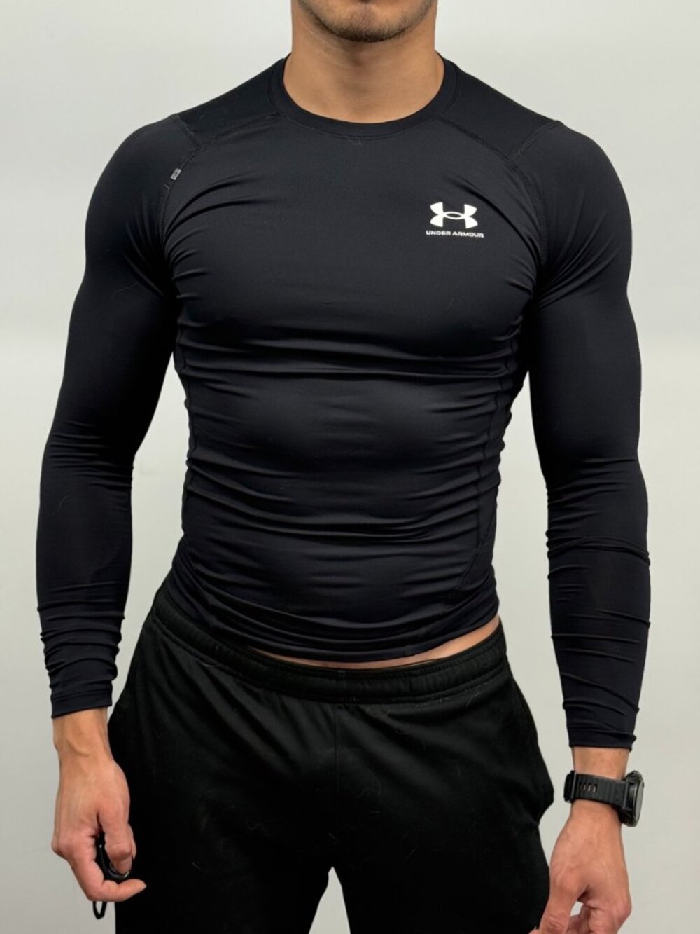 Under Armour Long Sleeve Compression Heatgear Shirt Black